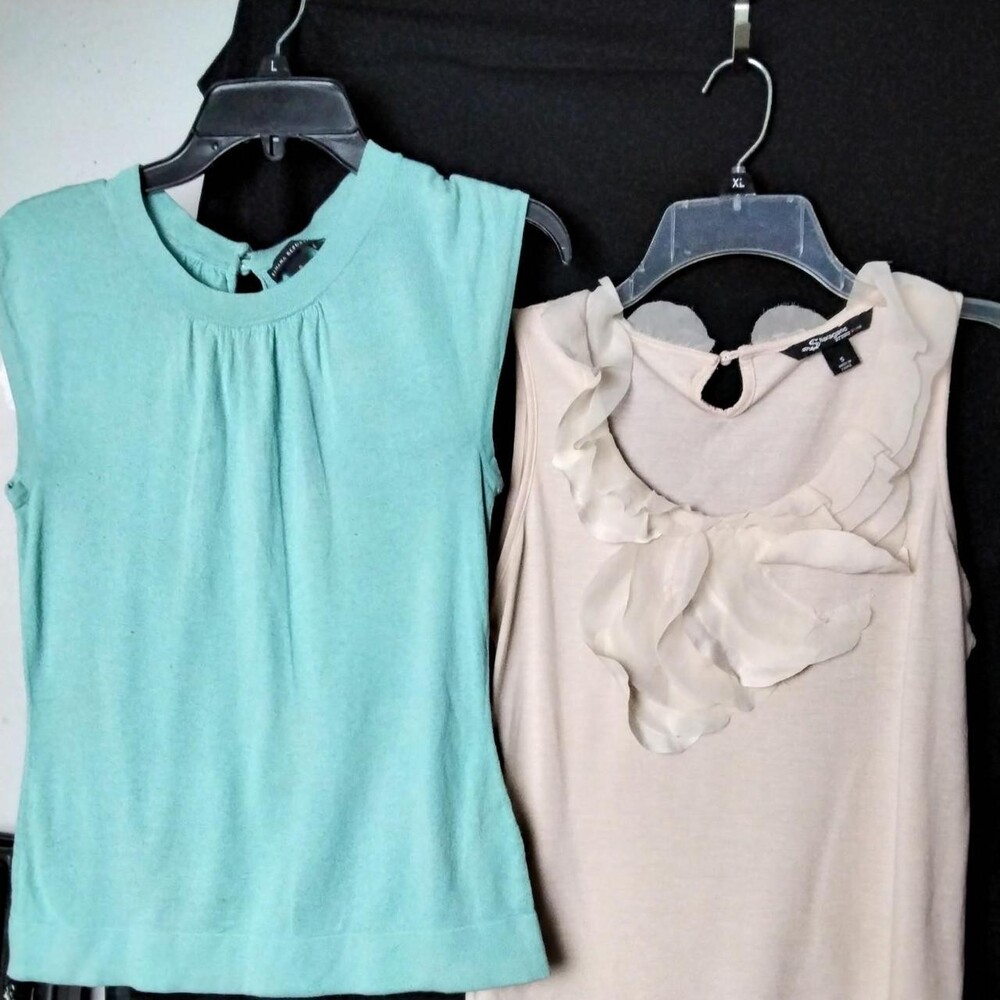 Banana Republic light blue blouse with button detail, size S and Sharagano studi